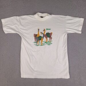 Vintage Peru Machupicchu‎ Cusco T-Shirt Adult Medium Creaciones Single Stitch